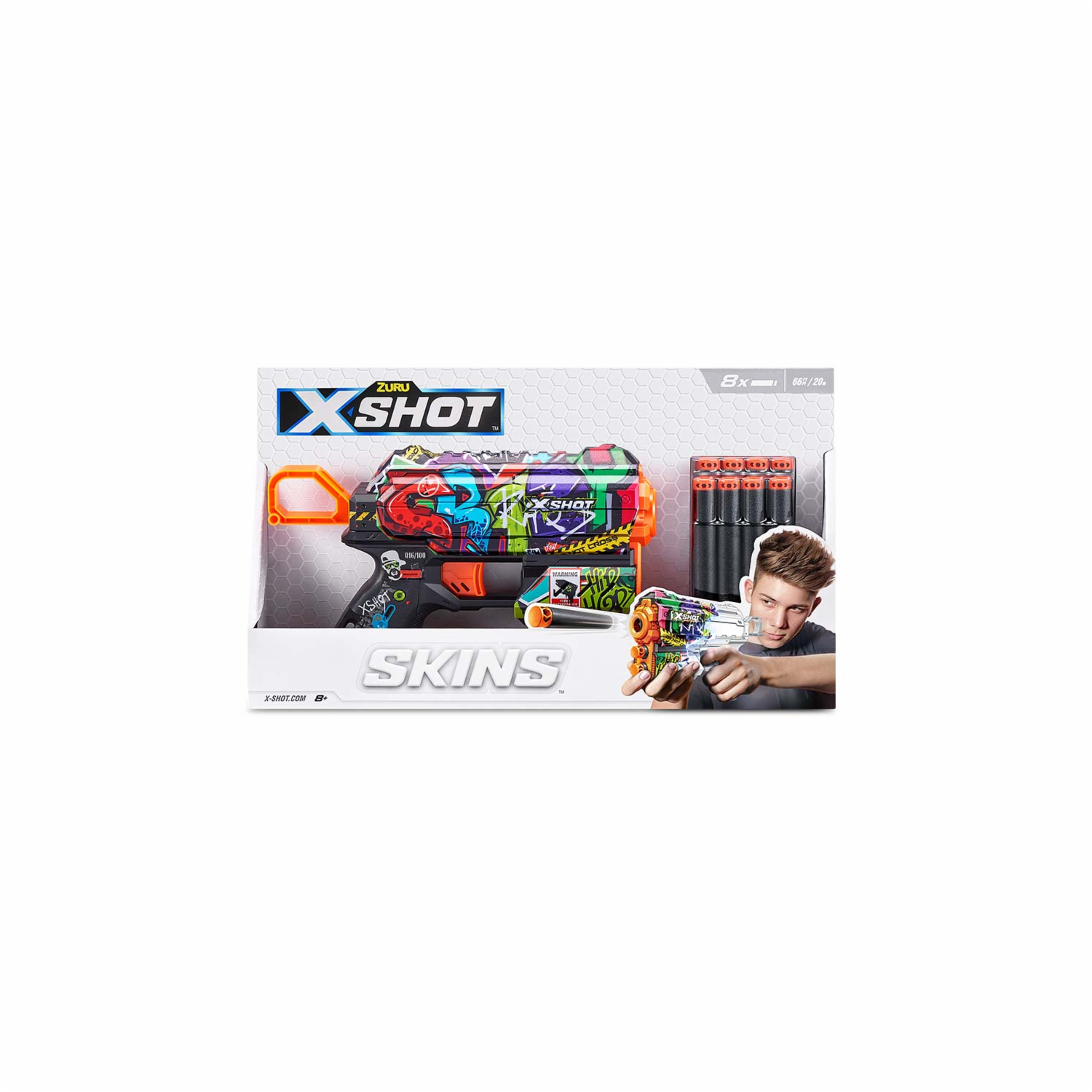 Lanzador Skins Flux X SHOT Incluye 8 Dardos