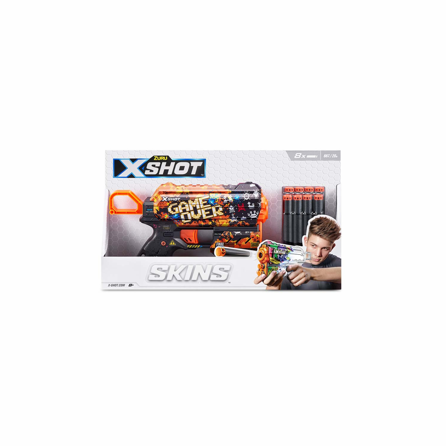 Lanzador Skins Flux X SHOT Incluye 8 Dardos