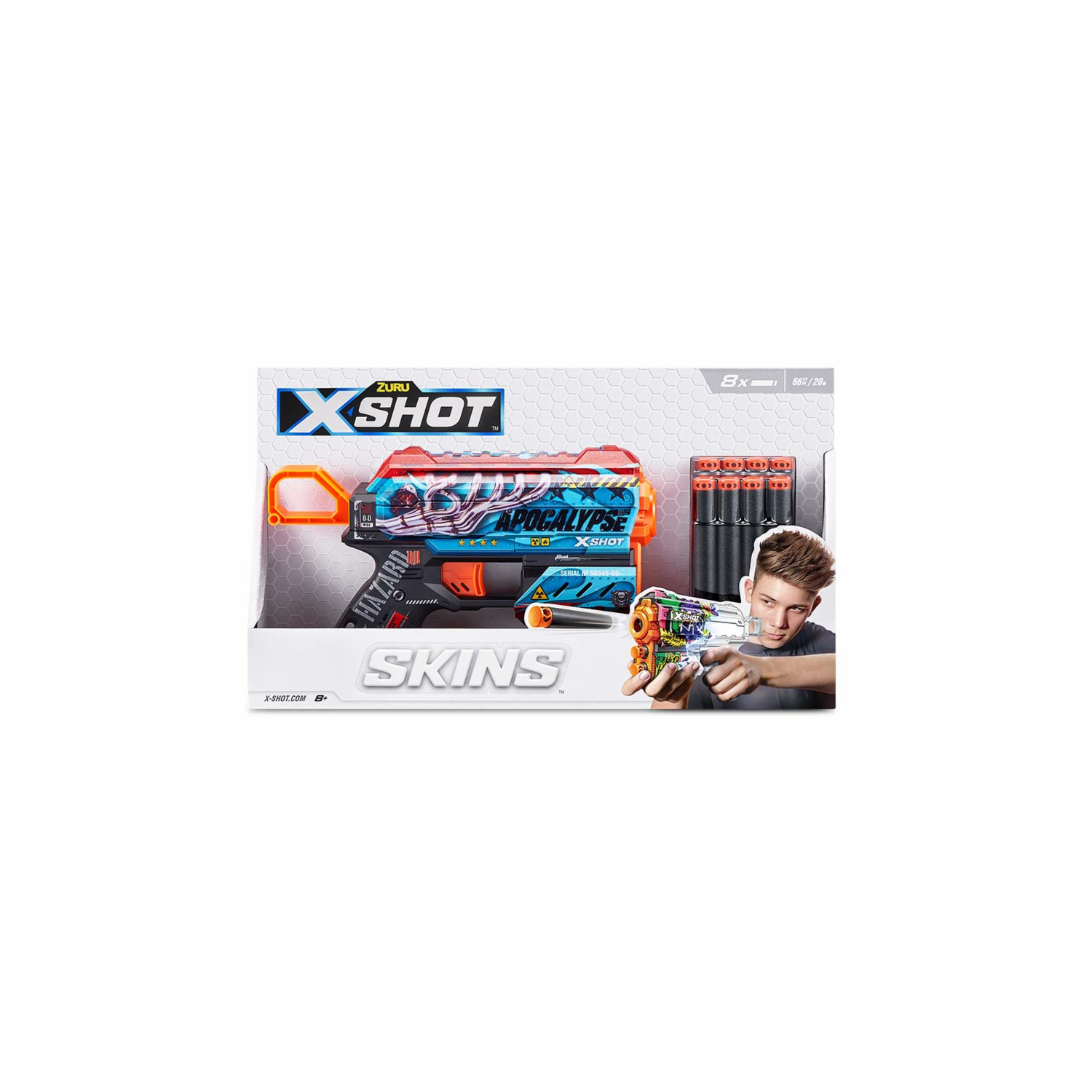 Lanzador Skins Flux X SHOT Incluye 8 Dardos
