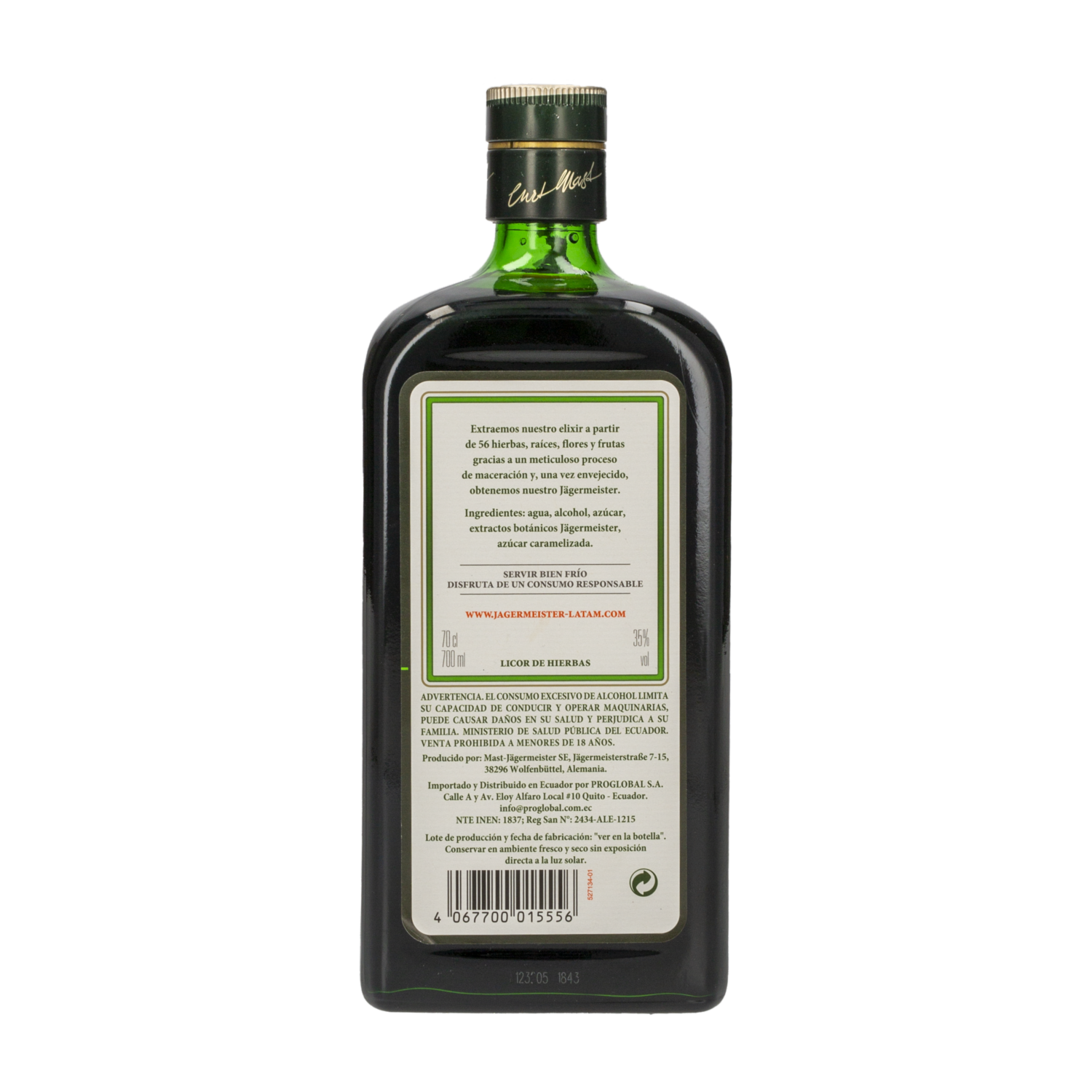 Licor De Hierbas JÄGERMEÍSTER 700 ML