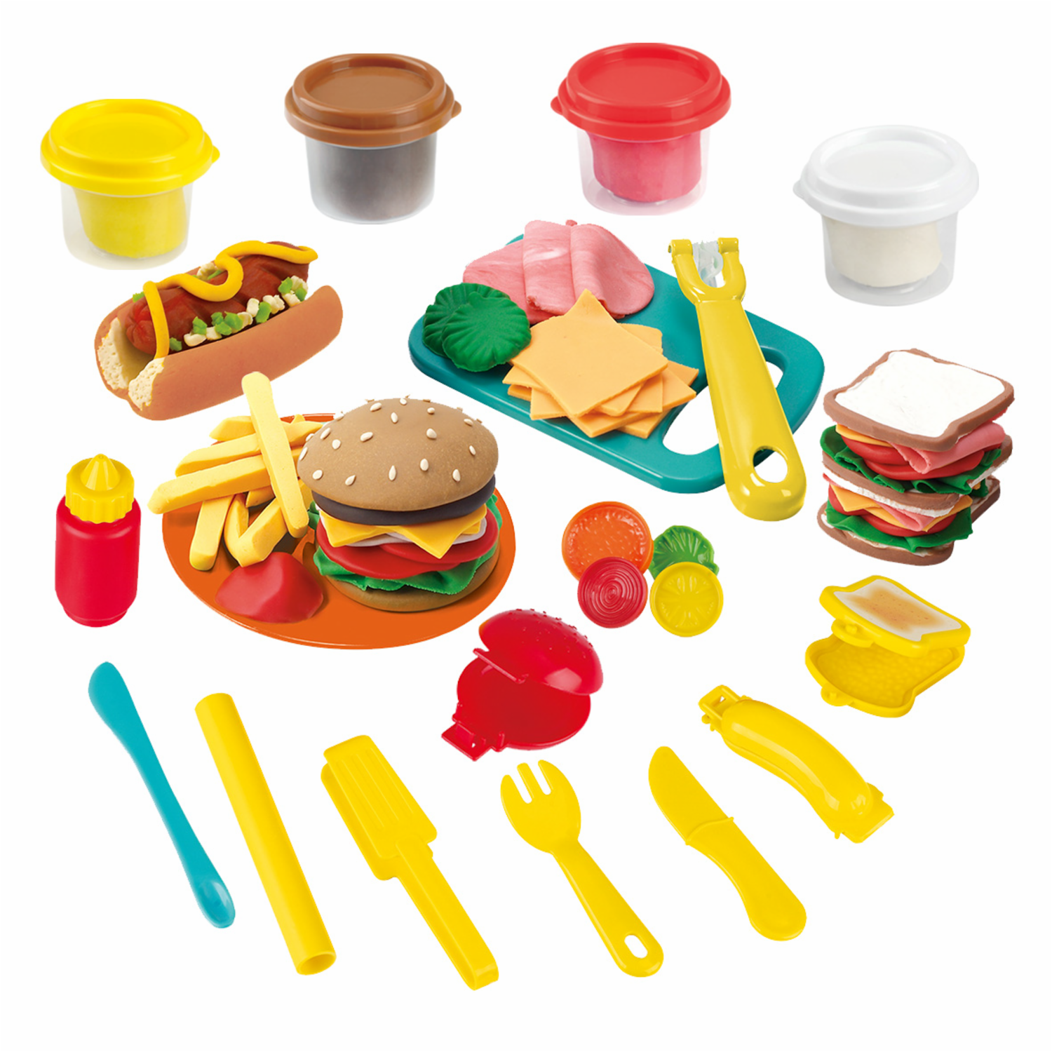 Masa Moldeable Hamburguesas PLAYGO Incluye Accesorios