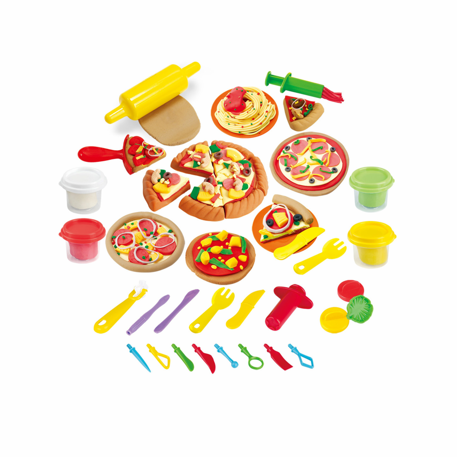 Masa Moldeable Pizzería PLAYGO Incluye Accesorios