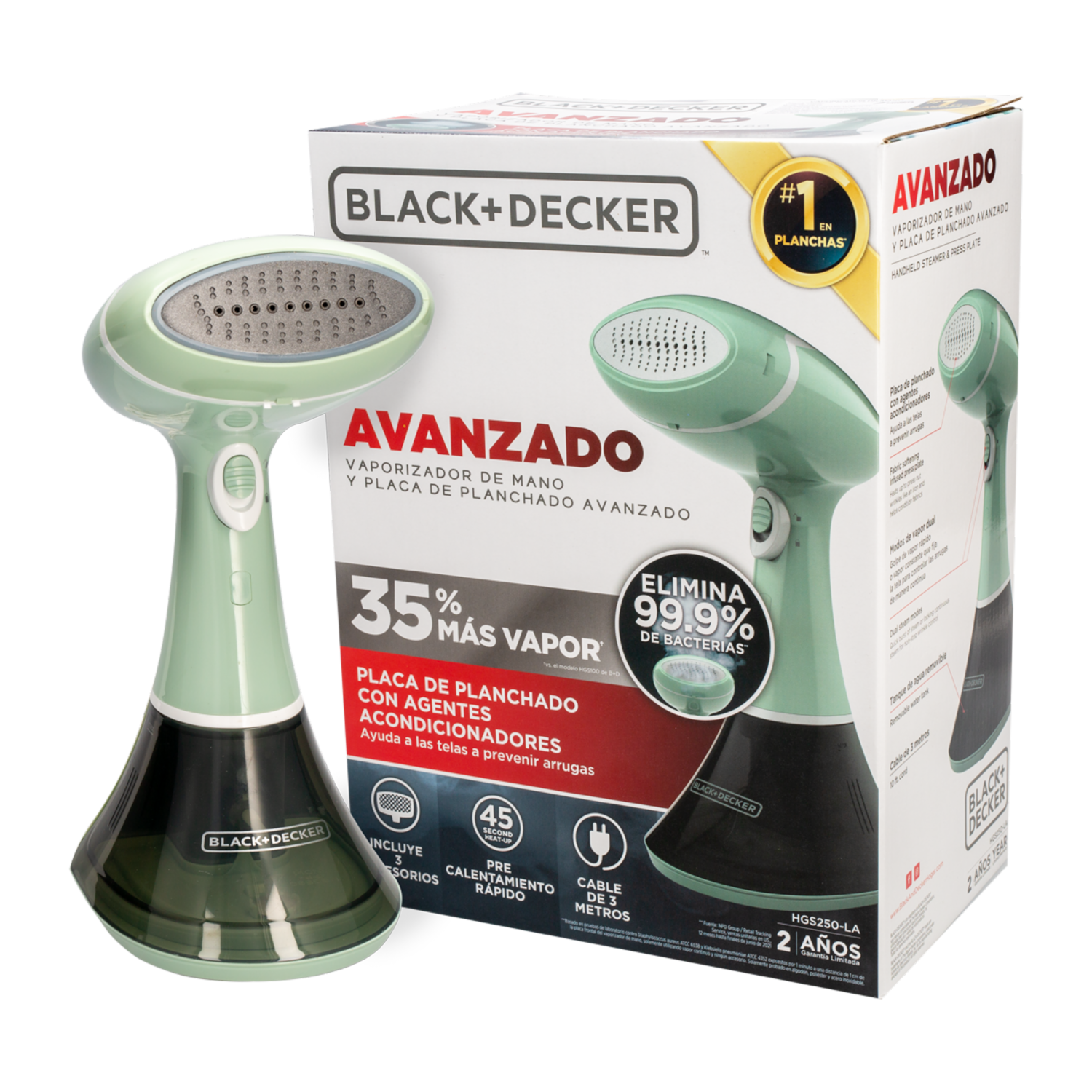 Vaporizador De Mano Y Placa De Planchado Avanzado BLACK & DECKER HGS250-LA