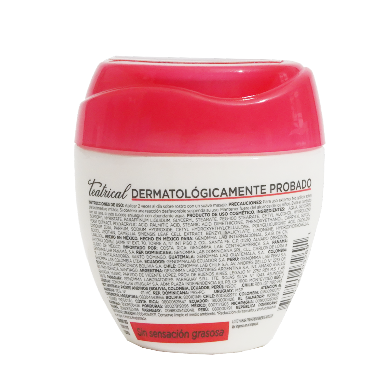 Crema Facial Antiarrugas Células Madre De Té Verde TEATRICAL 100 G