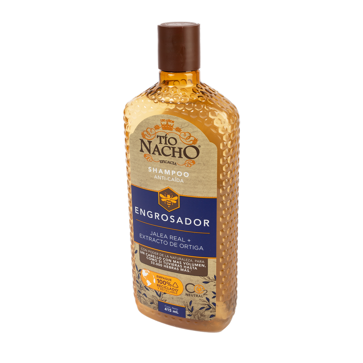 Shampoo De Cabello Engrosador De Volumen Capilar Con Extracto De Ortiga TÍO NACHO 415 Ml