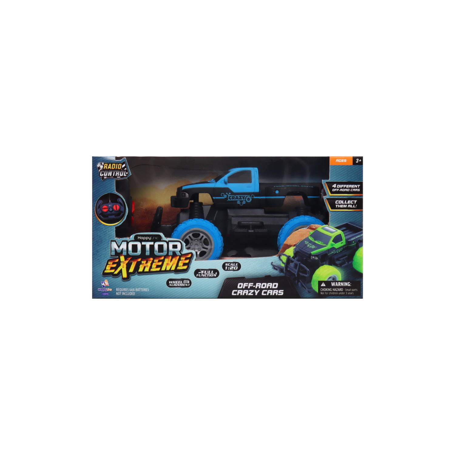 Vehículo R/C 1:20 Camioneta 4X4 MOTOR EXTREME Usa Pilas AA x 6