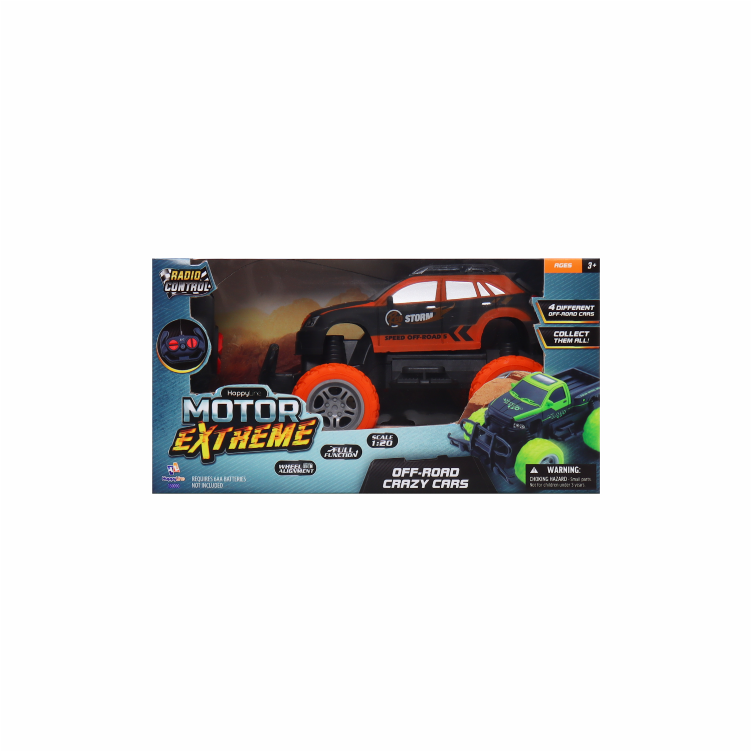 Vehículo R/C 1:20 Camioneta 4X4 MOTOR EXTREME Usa Pilas AA x 6