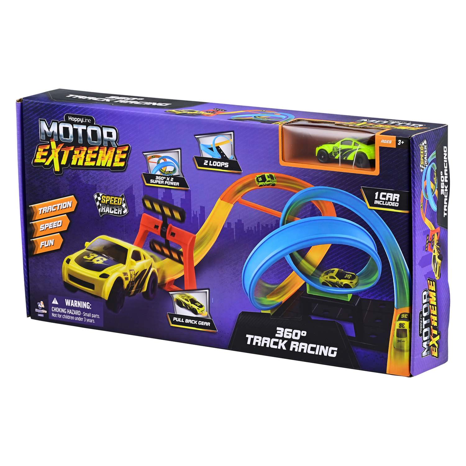 Pista Rail MOTOR EXTREME Con Vueltas