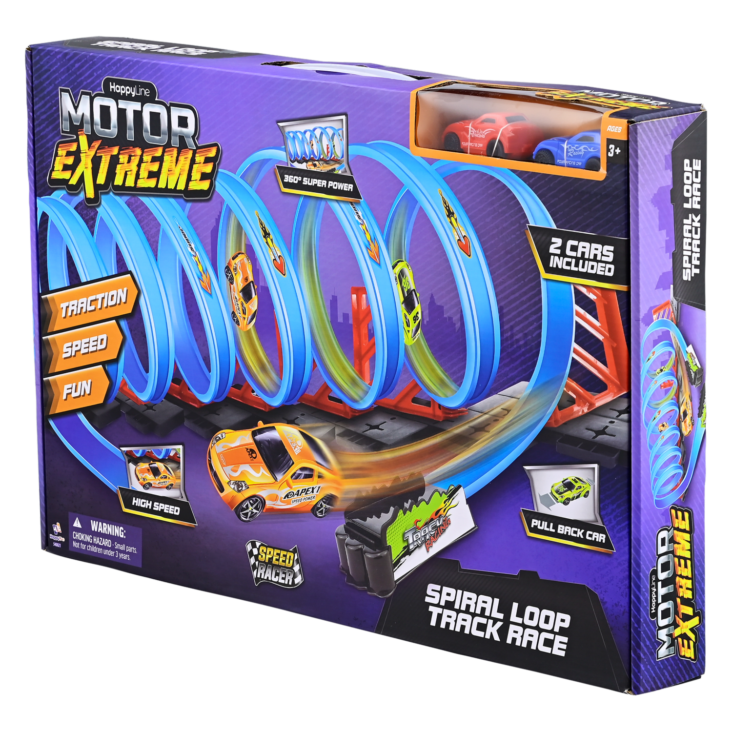 Pista Con Lanzador MOTOR EXTREME Incluye 2 Vehículos