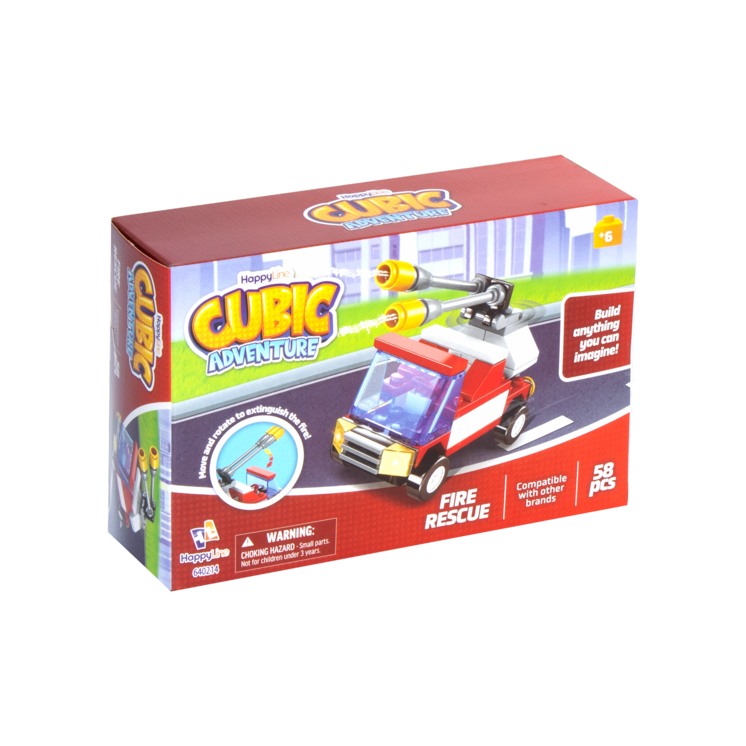 Bloques De Armar Vehículo De Rescate CUBIC ADVENTURE 58 Piezas