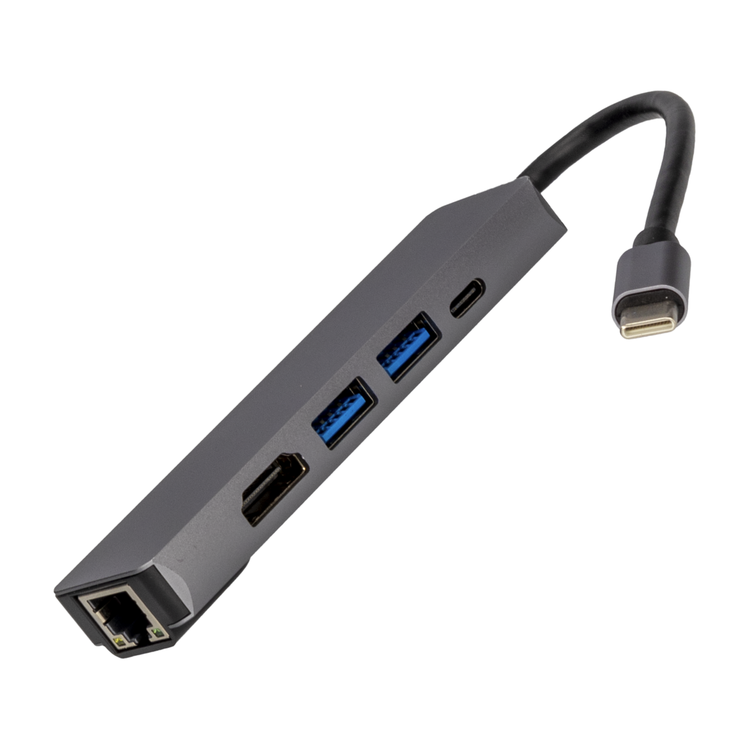 Adaptador Docking Station Tipo C TREQA 5 Entradas