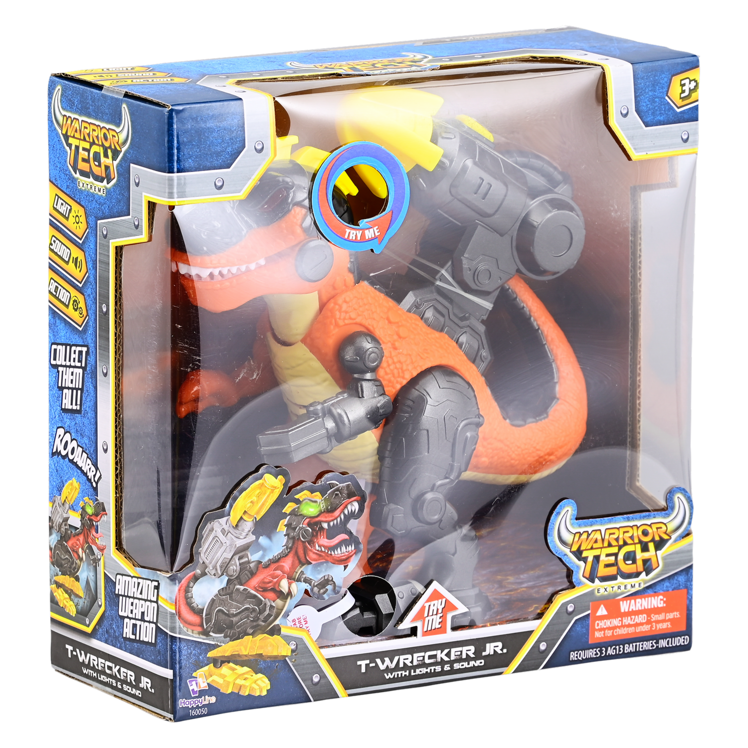 Dinosaurio Rojo WARRIOR TECH Con Luz Y Sonido