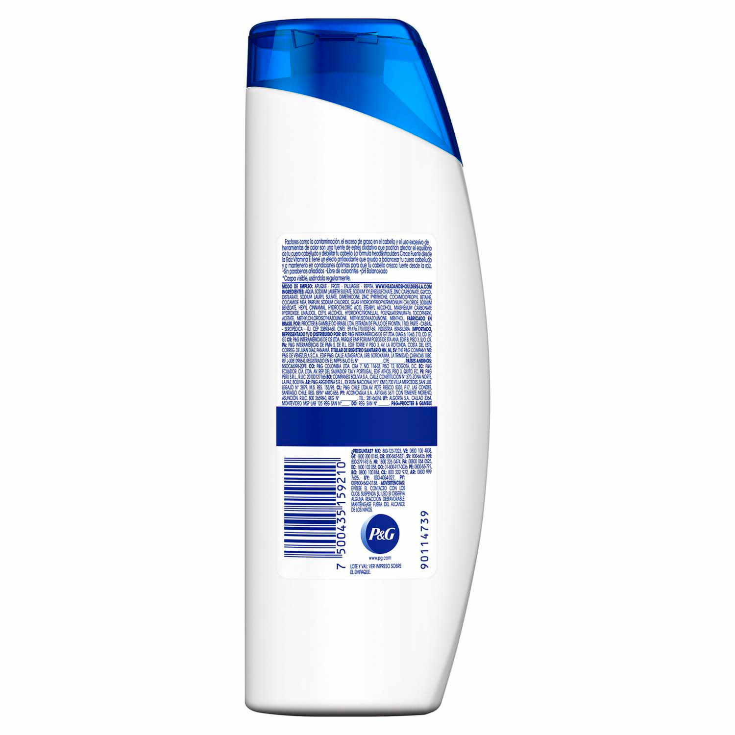 Shampoo De Cabello Carbón Activado HEAD & SHOULDERS 375 Ml