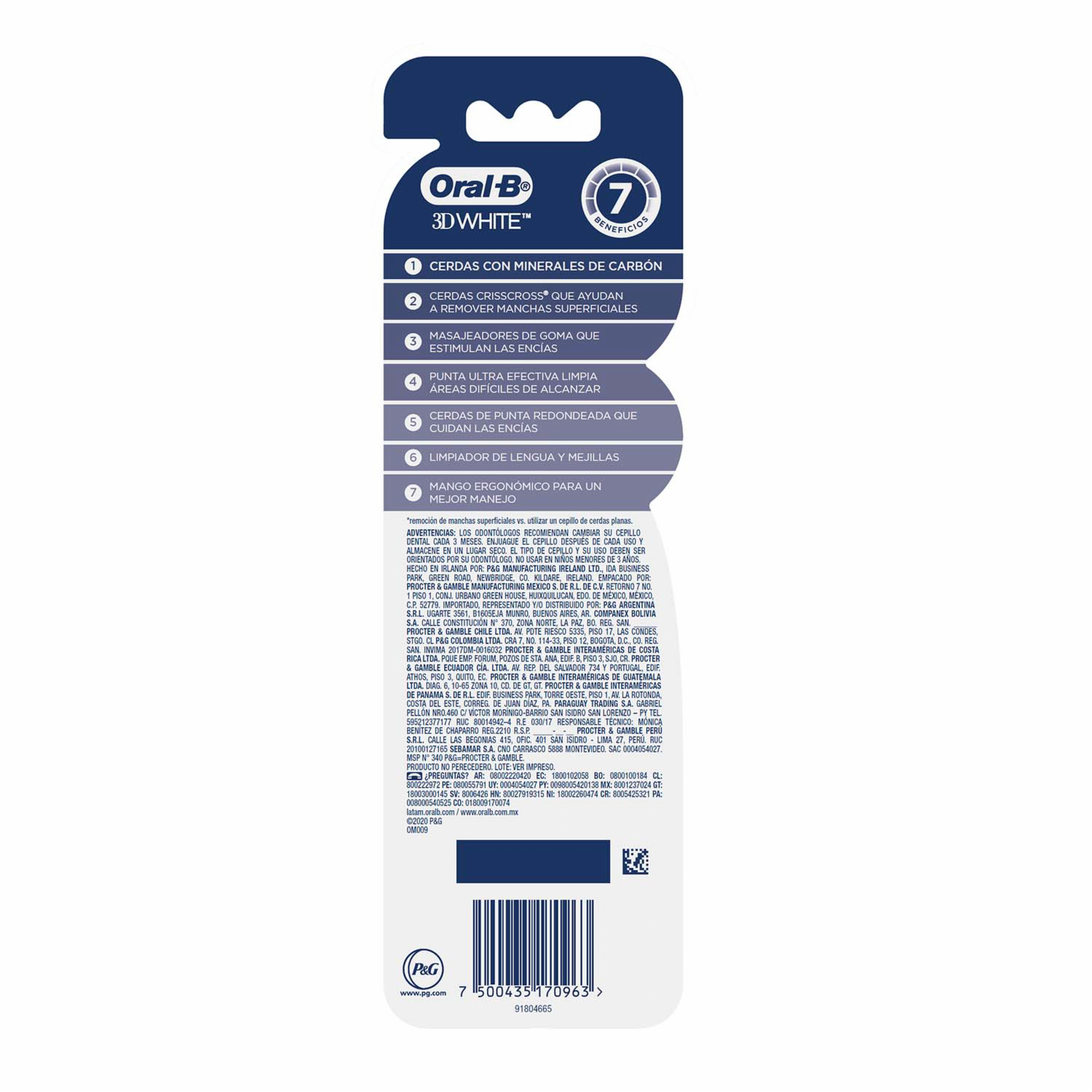 Cepillo Dental 7 Beneficios Negro ORAL-B X2 Uds