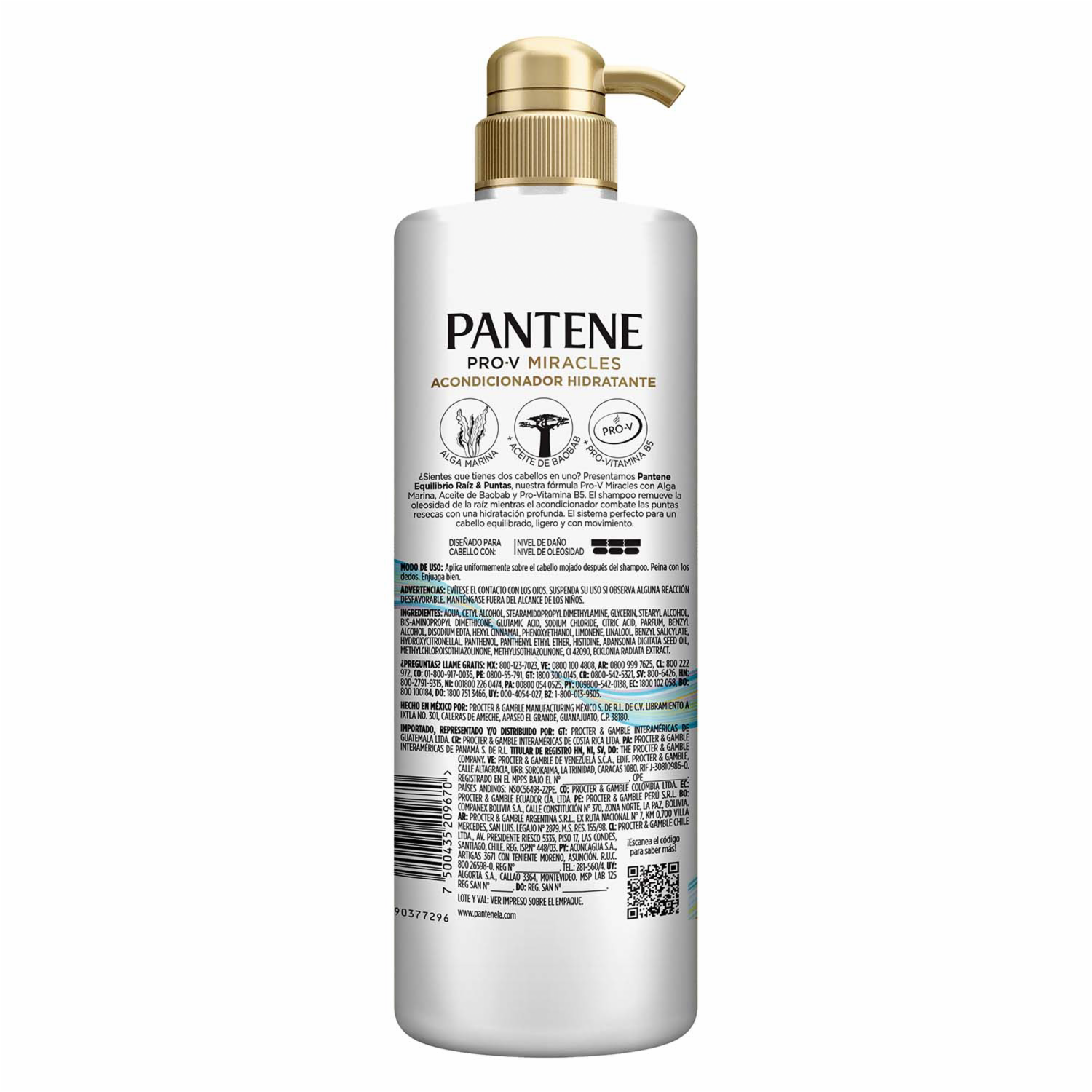 Acondicionador De Cabello Equilibrio Raíz y Puntas Pro-V Miracles PANTENE 510 Ml