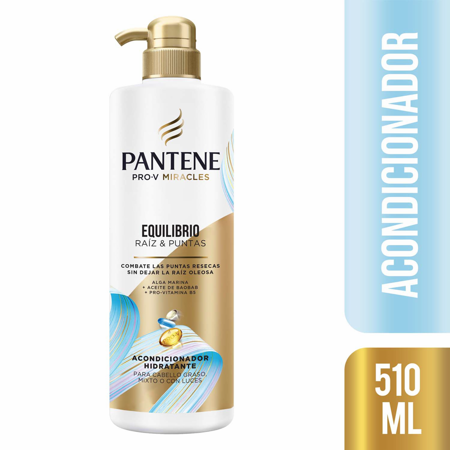 Acondicionador De Cabello Equilibrio Raíz y Puntas Pro-V Miracles PANTENE 510 Ml