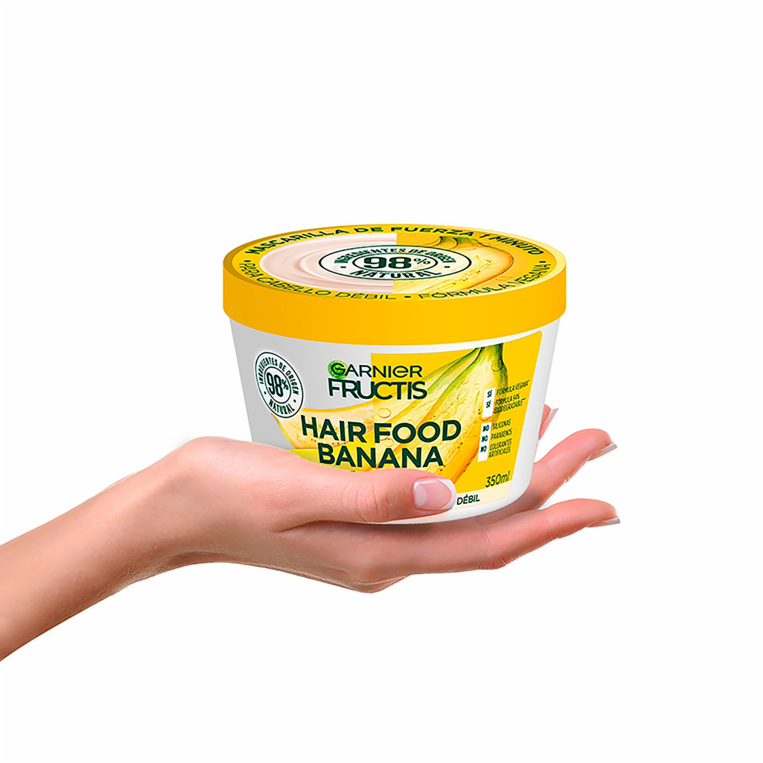 Mascara Capilar Hair Food Banana Fuerza 1 Minuto GARNIER FRUCTIS 350 G