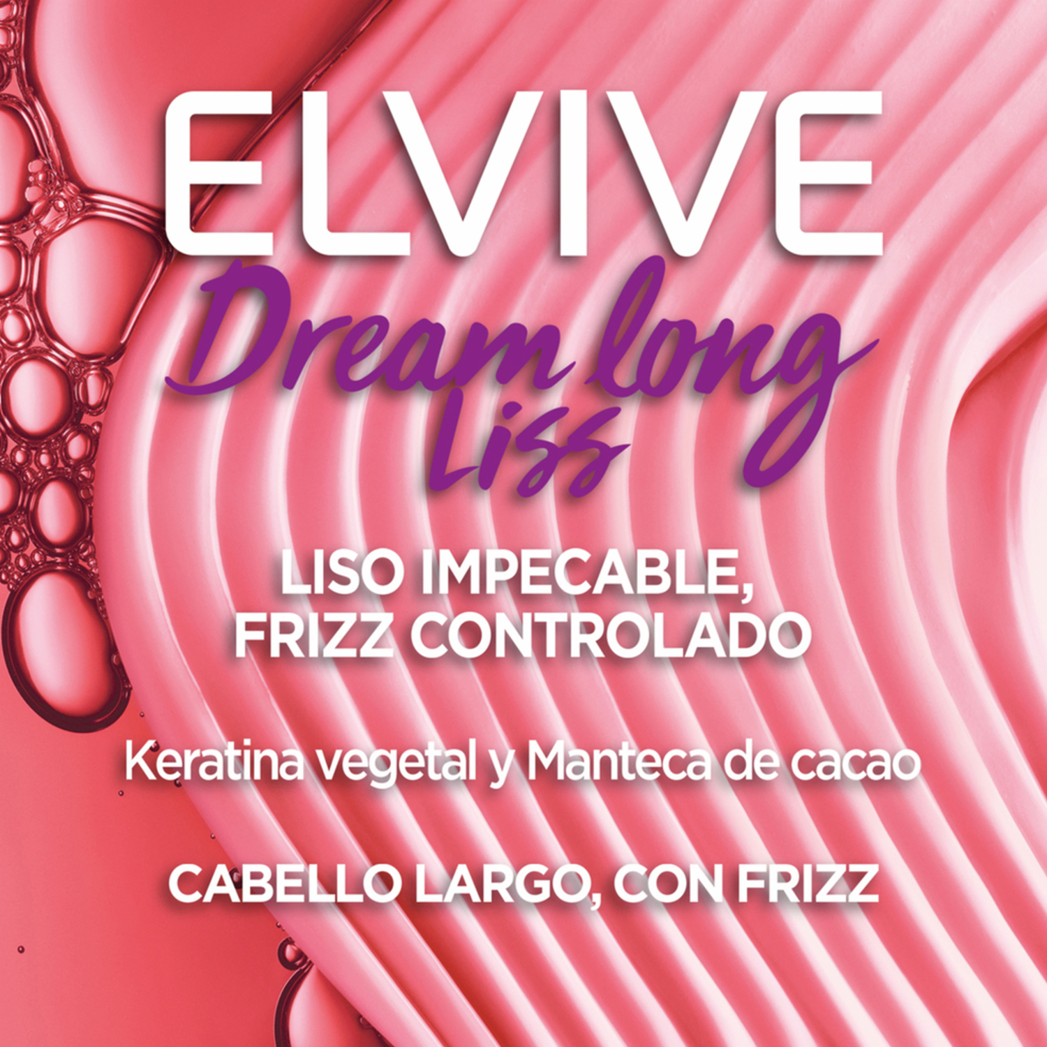 Crema Para Peinar Dream Long Liss Para Cabello Largo Con Frizz ELVIVE L’ORÉAL 300 Ml