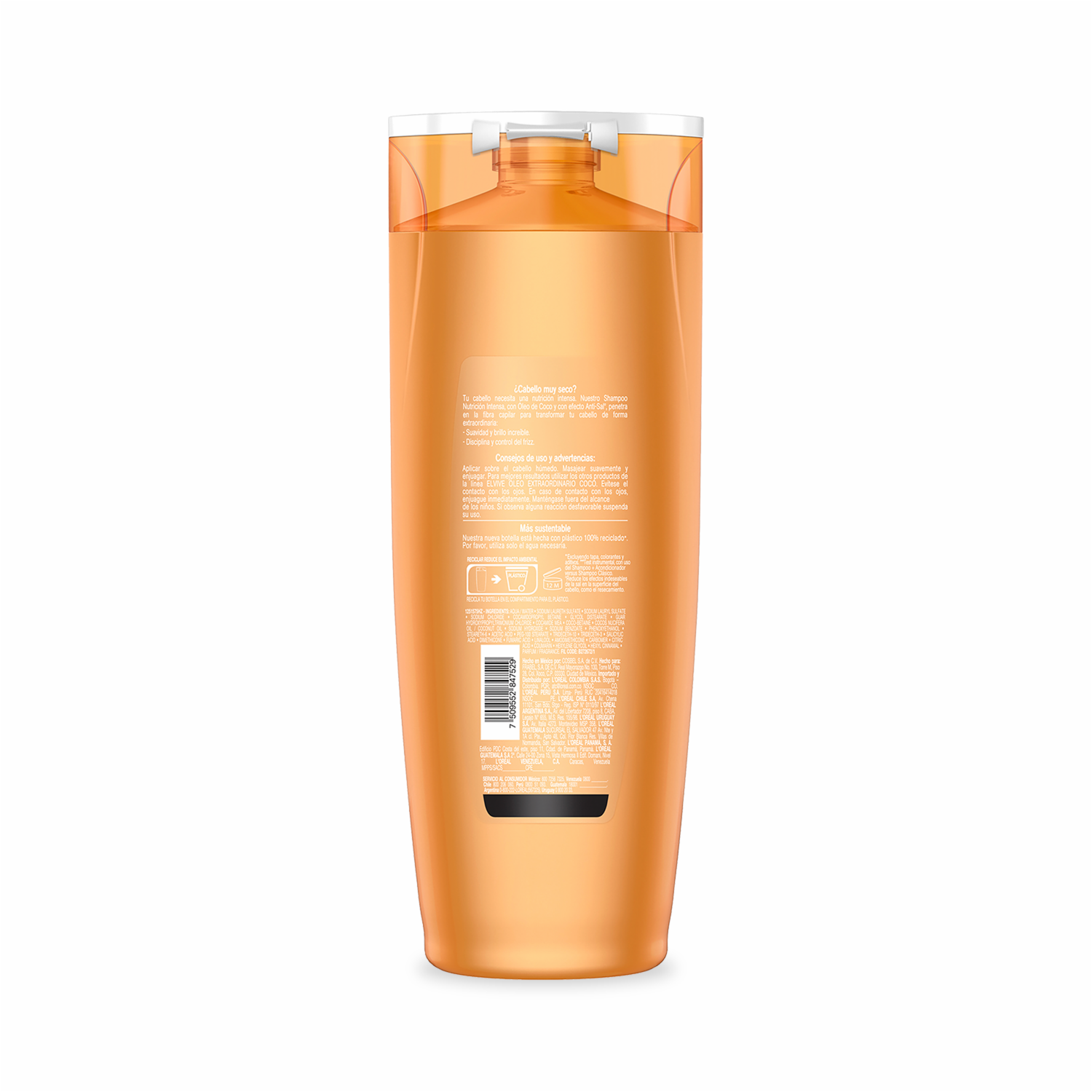 Shampoo De Cabello Óleo Extraordinario De Coco Para Cabello Muy Seco ELVIVE L’ORÉAL 370 Ml