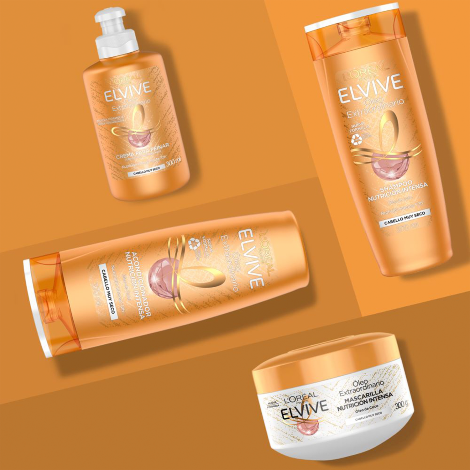 Shampoo De Cabello Óleo Extraordinario De Coco Para Cabello Muy Seco ELVIVE L’ORÉAL 370 Ml