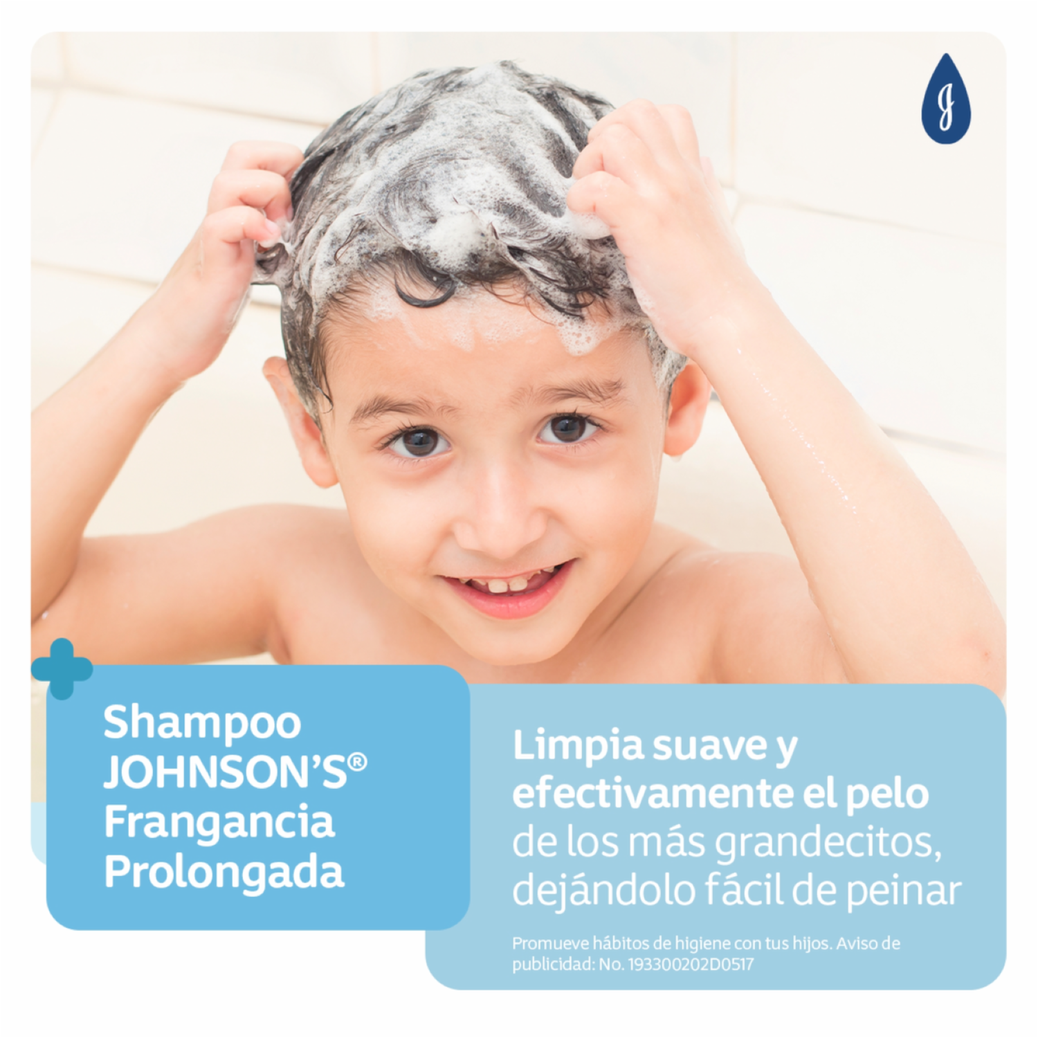 Shampoo Bebé Fragancia Prolongada JOHNSON’S 400 Ml