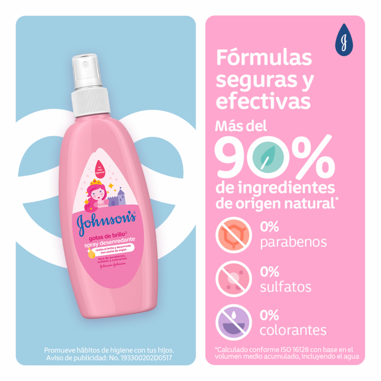 Spray De Peinar Gotas De Brillo JOHNSON’S 200 Ml
