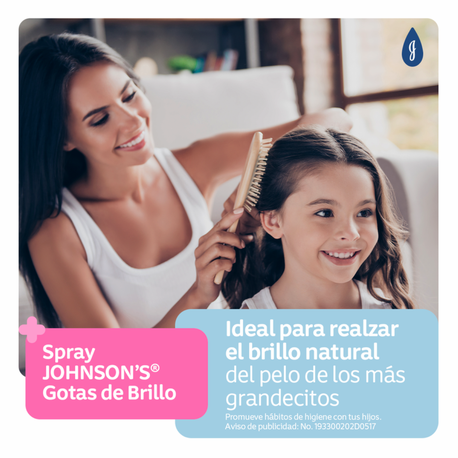 Spray De Peinar Gotas De Brillo JOHNSON’S 200 Ml