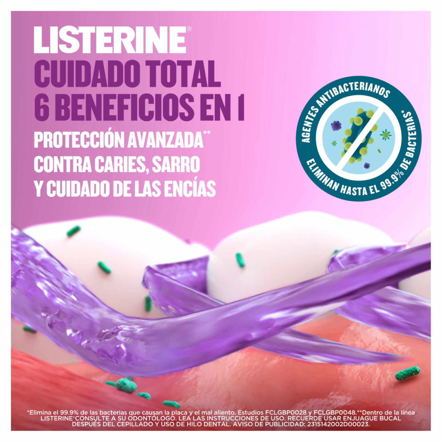 Enjuague  Bucal Cuidado Total Zero LISTERINE 250 Ml