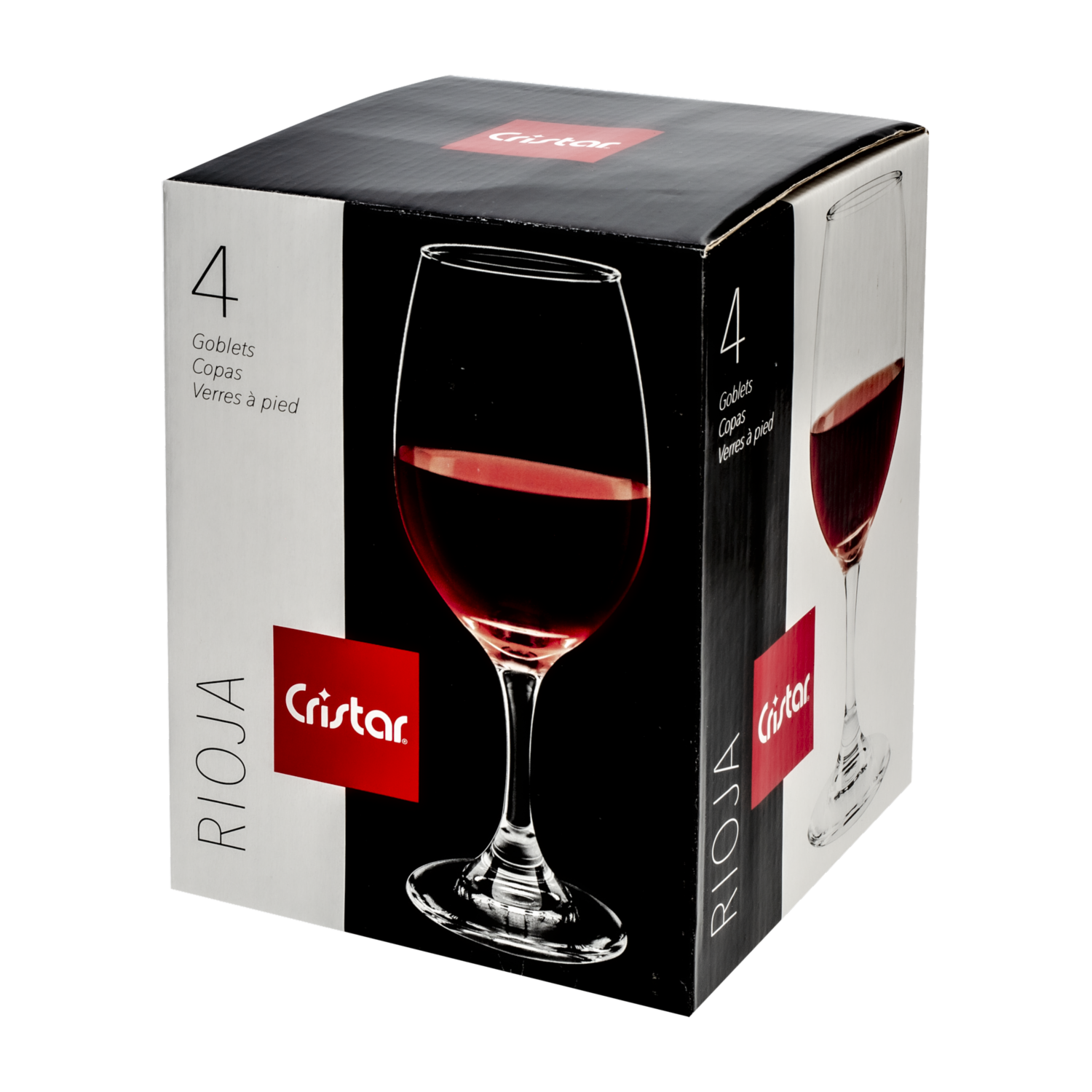 Set De Copas Agua Rioja 5416el4he CRISTAR 4 Piezas