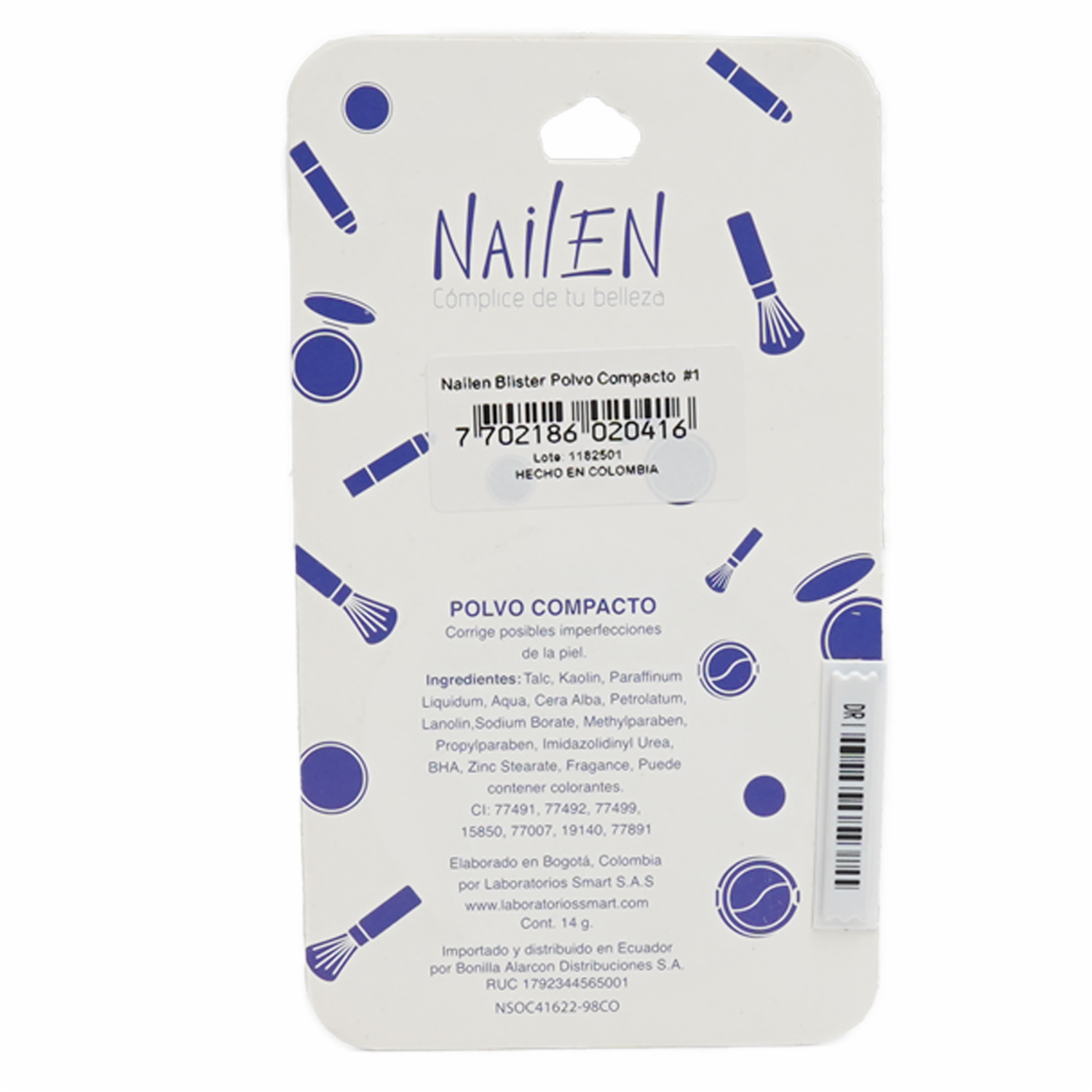 Polvo Compacto Tono 1 NAILEN 14 G