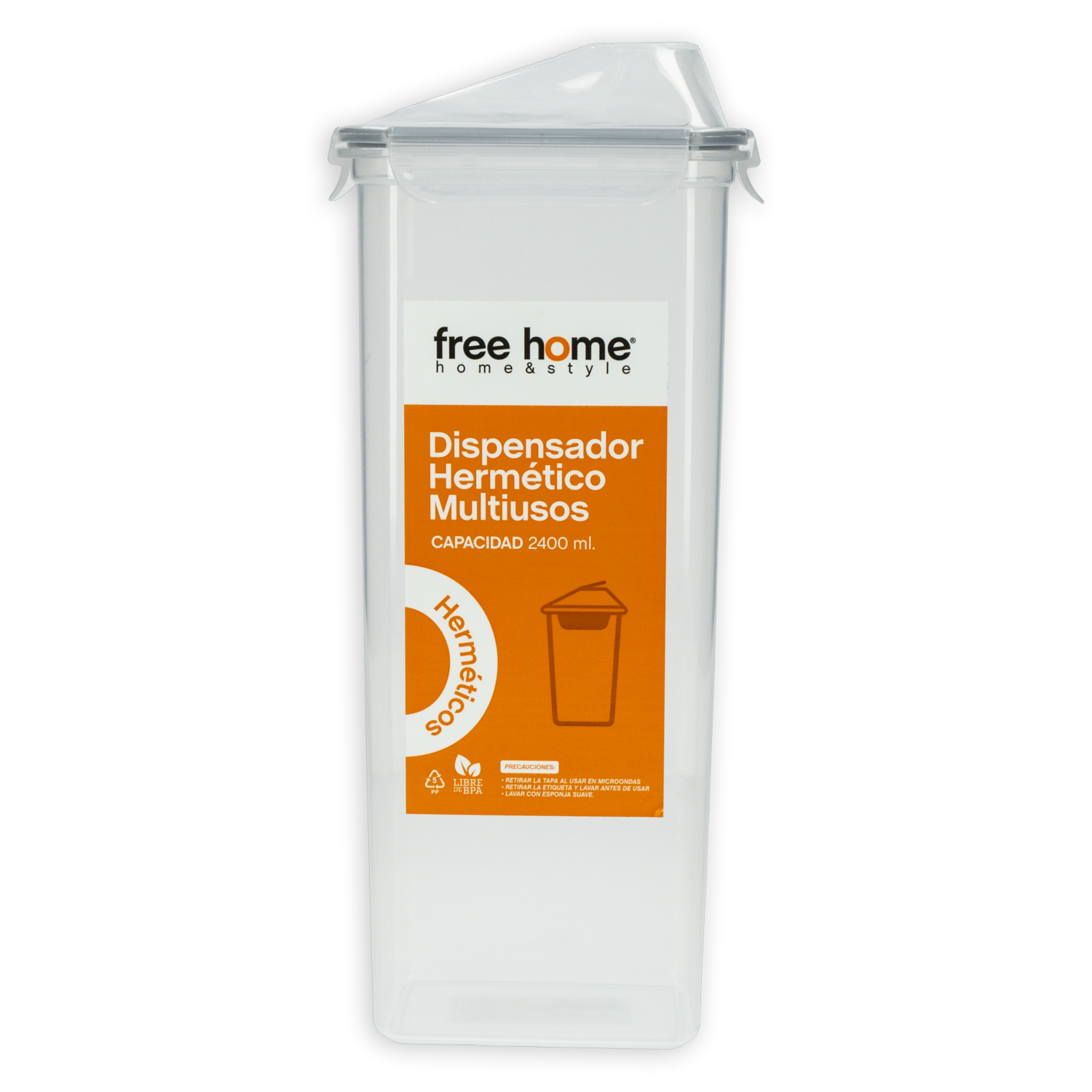 Repostero Dispensador Hermético Multiusos FREE HOME 2400 Ml