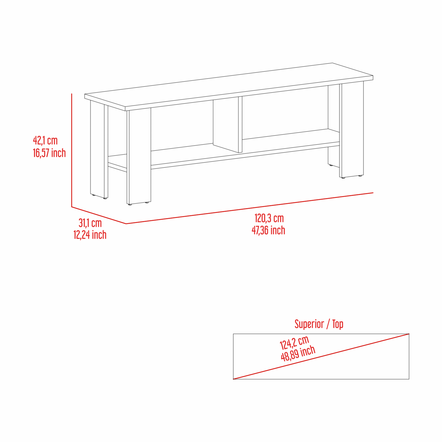 Rack De Tv 50″ Modelo Navia Milan RTA Aglomerado