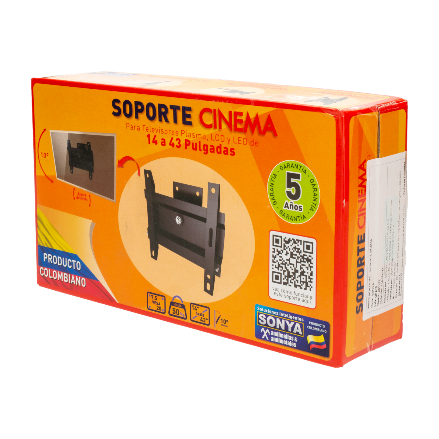 Soporte Cinema Negro ANDIMALLAS Unidad