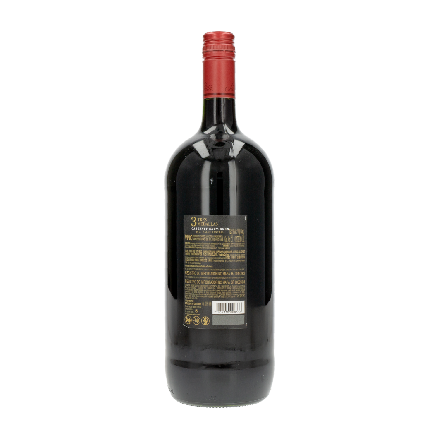 Vino Tinto Cabernet Sauvignon TRES MEDALLAS 1500 Ml