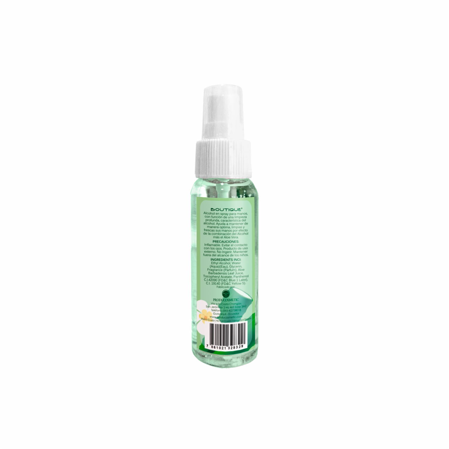 Alcohol Sanitizante Hidratante Con Aloe Vera BOUTIQUE 60 Ml