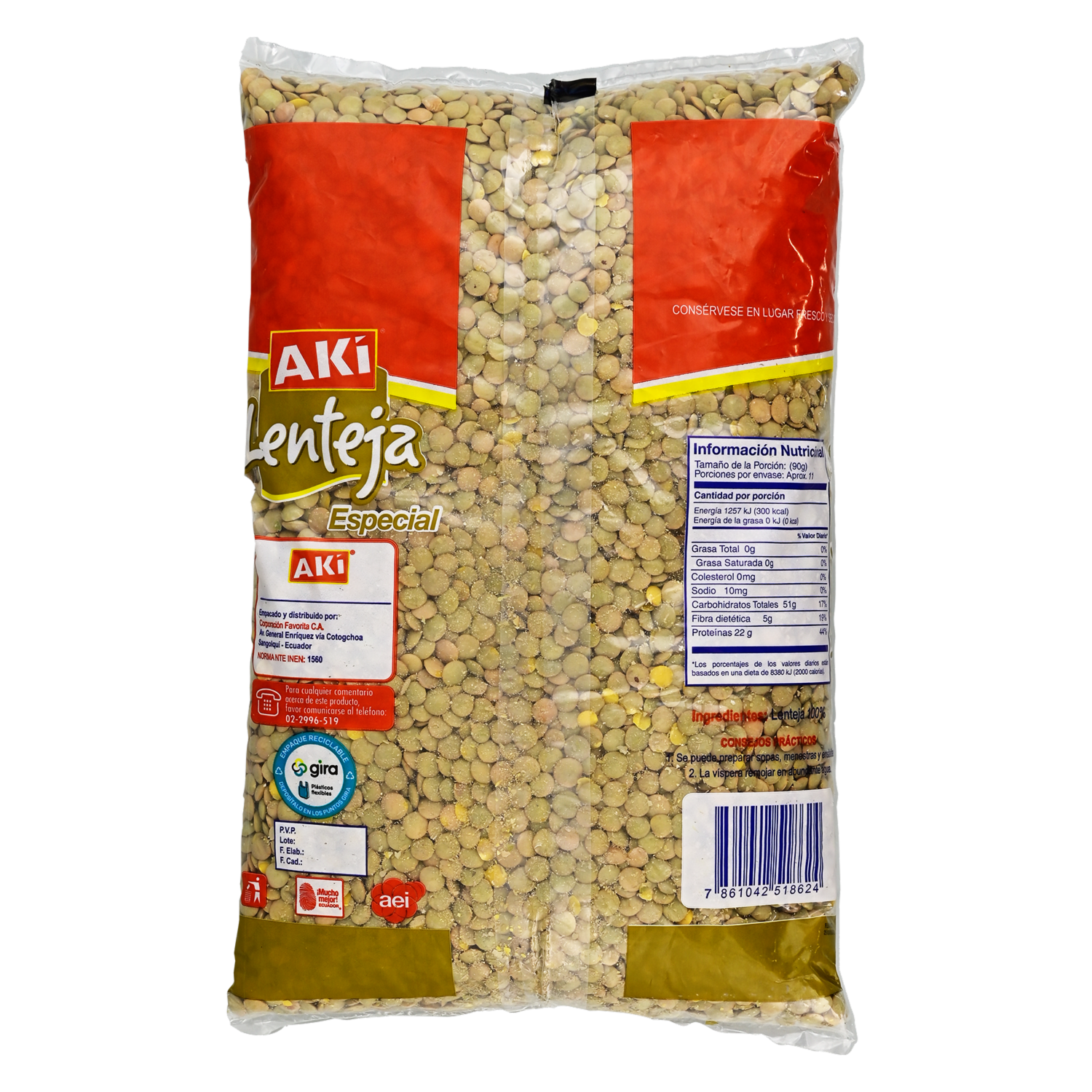 Lenteja Natural AKÍ 1 Kg