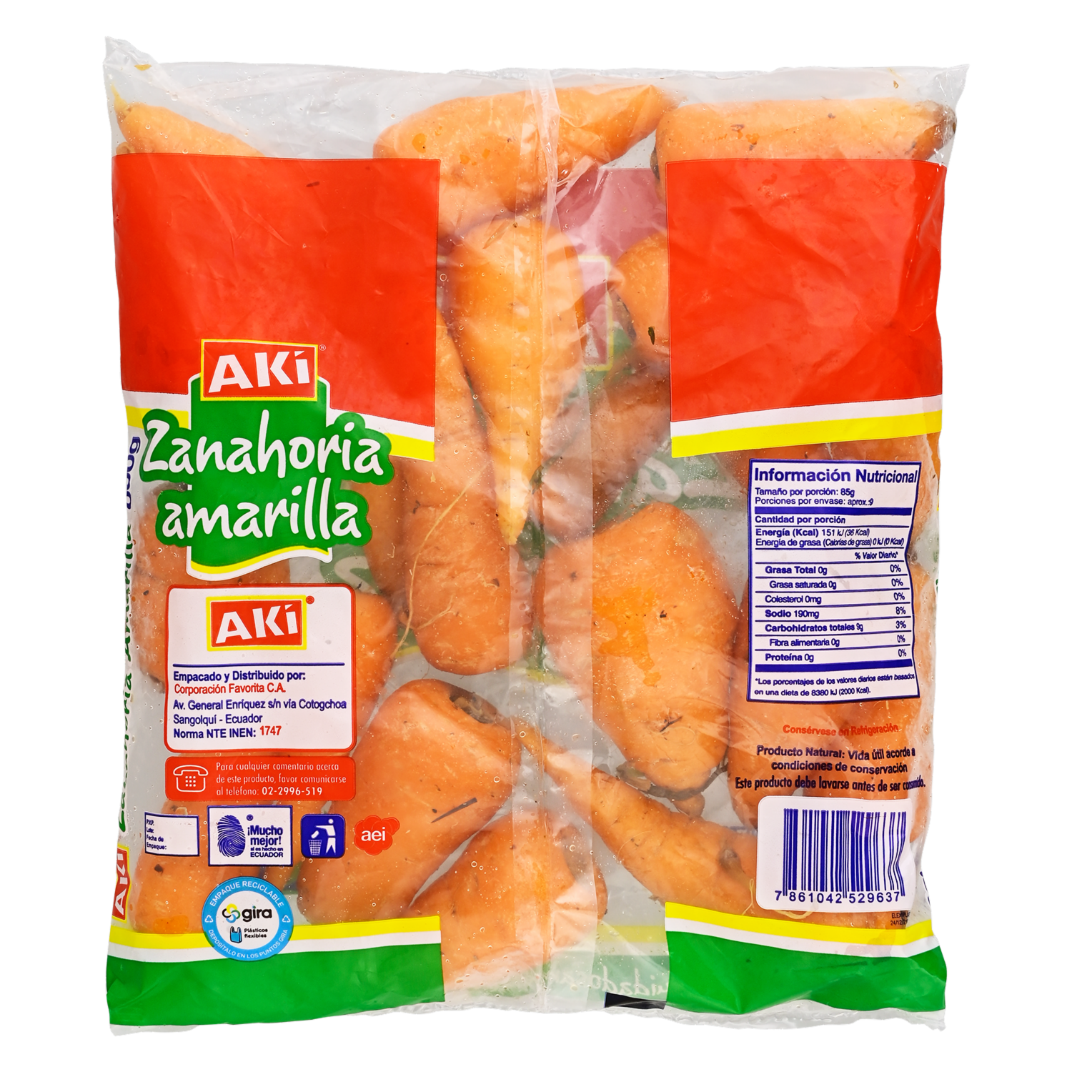 Zanahoria Amarilla AKÍ 800 G