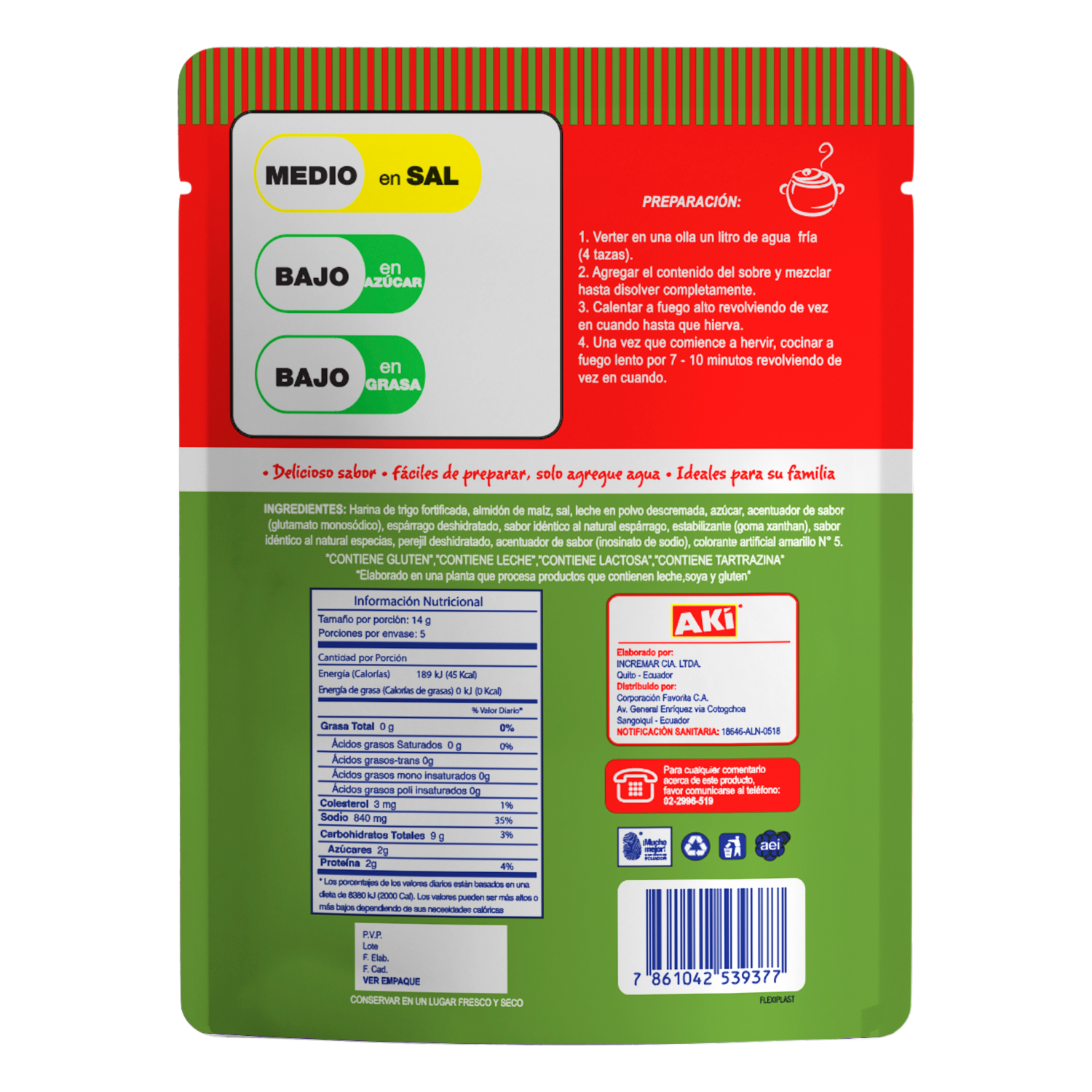 Crema Instantánea De Espárragos AKÍ 70 G