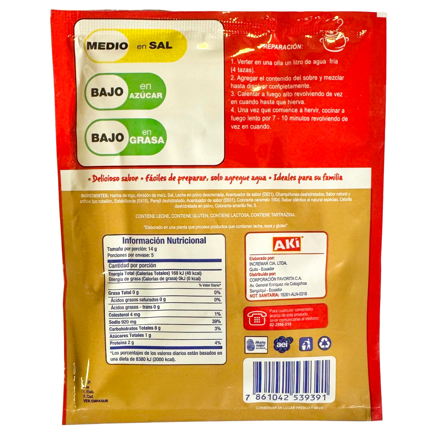 Crema Instantánea De Champiñones AKÍ 70 G