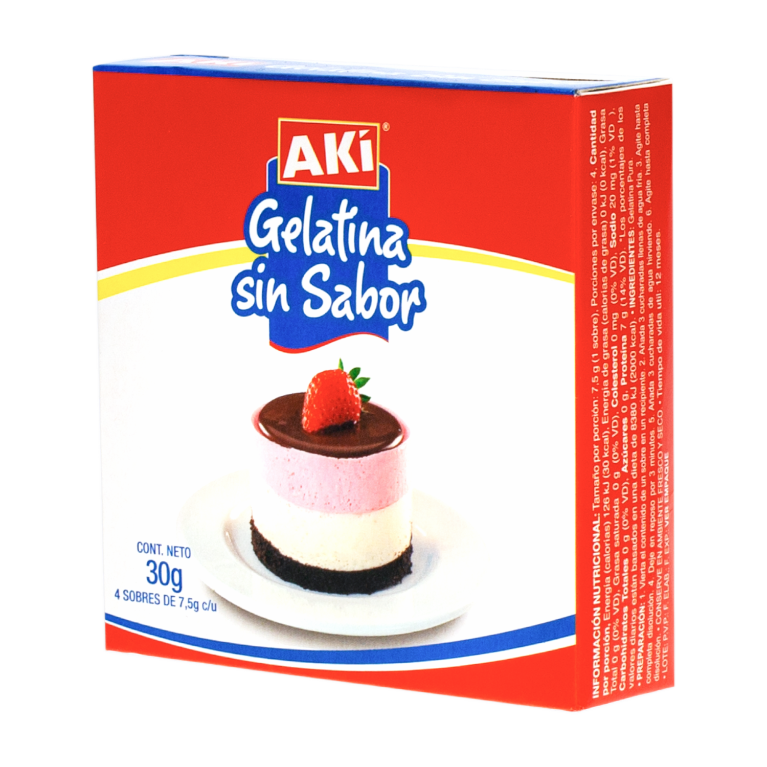 Gelatina Sin Sabor AKÍ 30 G