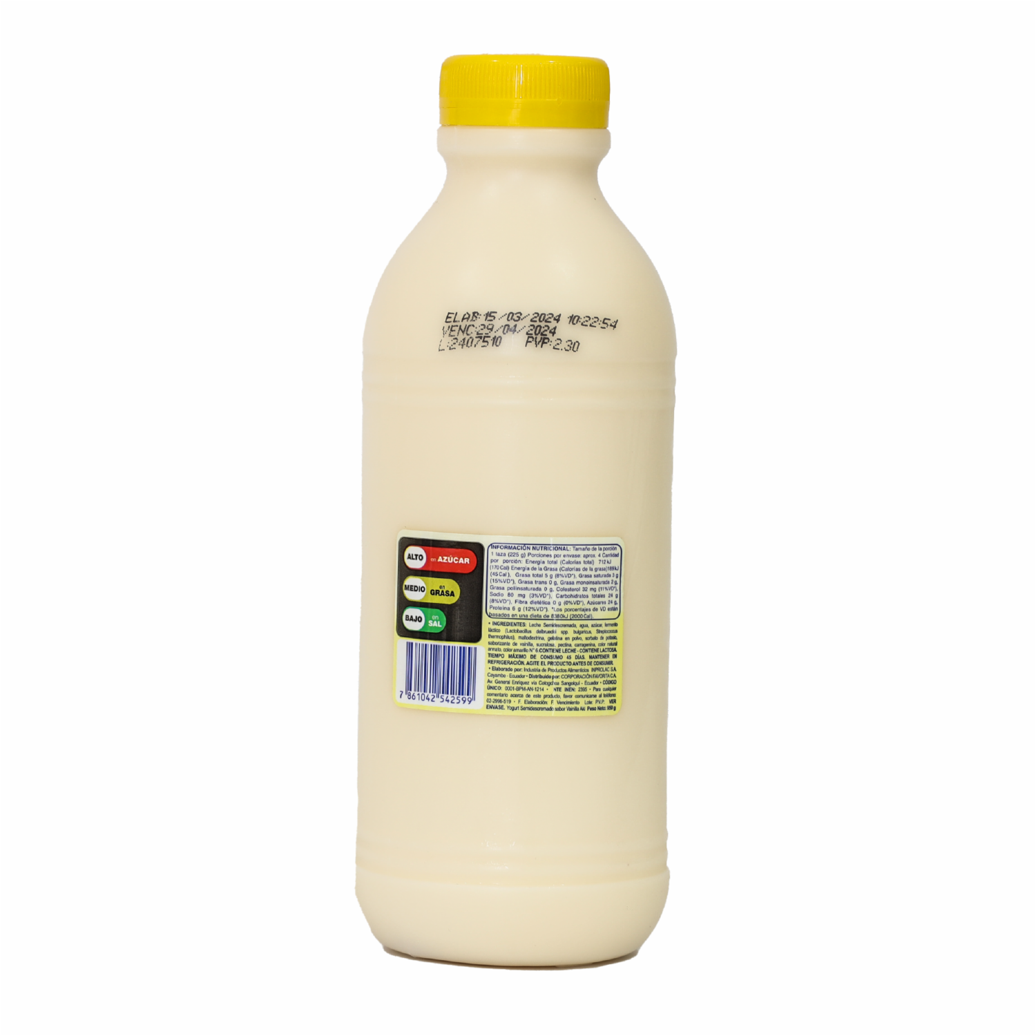 Yogurt Semidescremado Bebible Sabor A Vainilla AKÍ 950 G