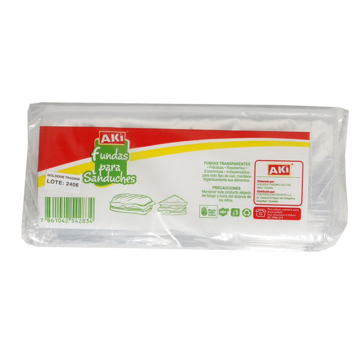 Fundas Para Sánduche AKÍ X 150 Uds