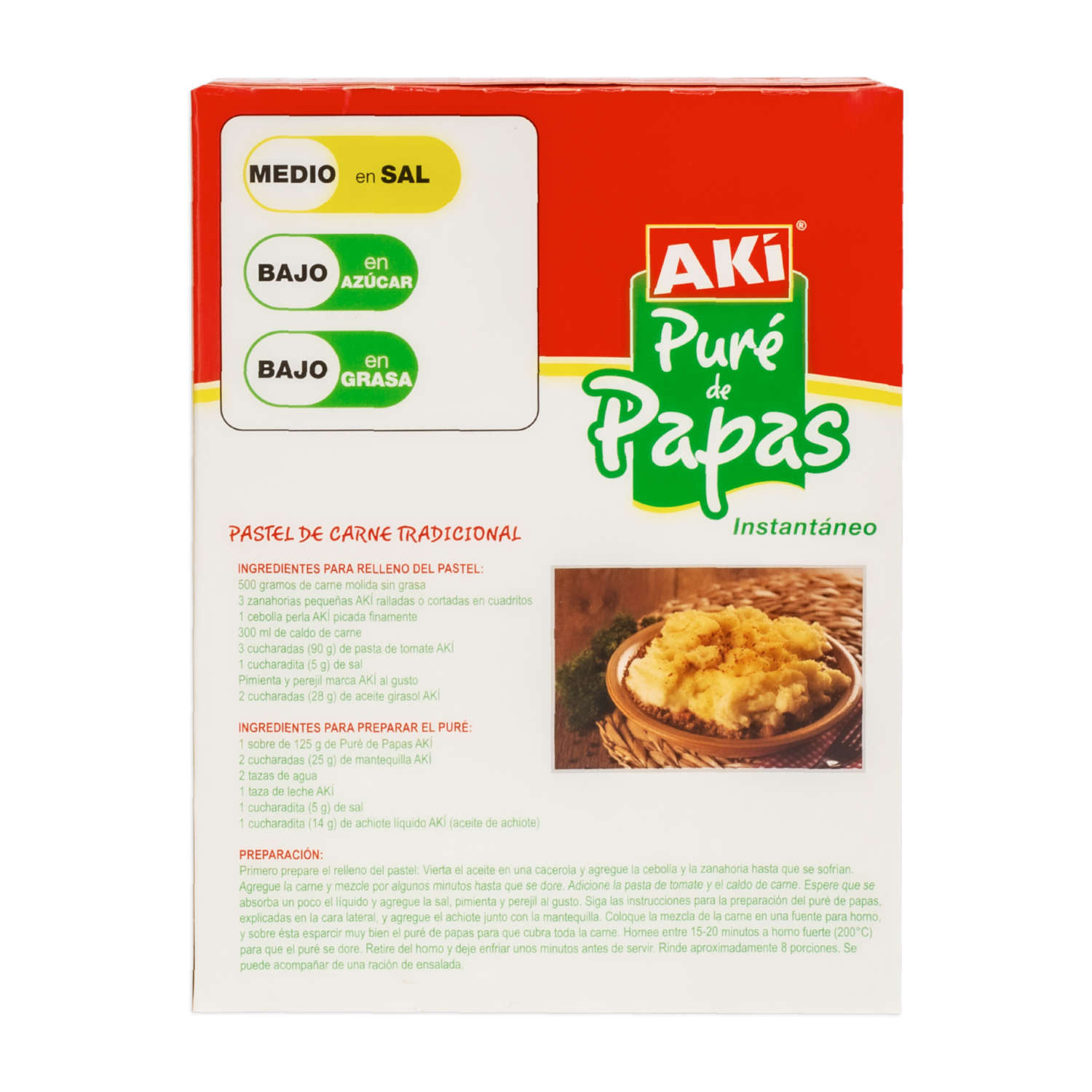 Puré De Papa Instantáneo AKÍ 125 G