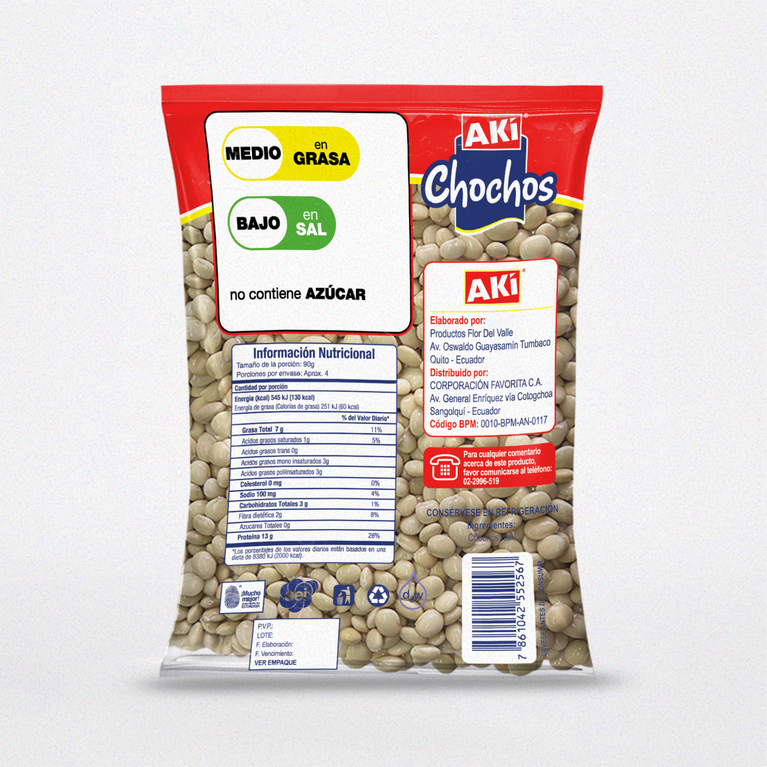 Chochos Frescos Y Naturales AKÍ 350 G