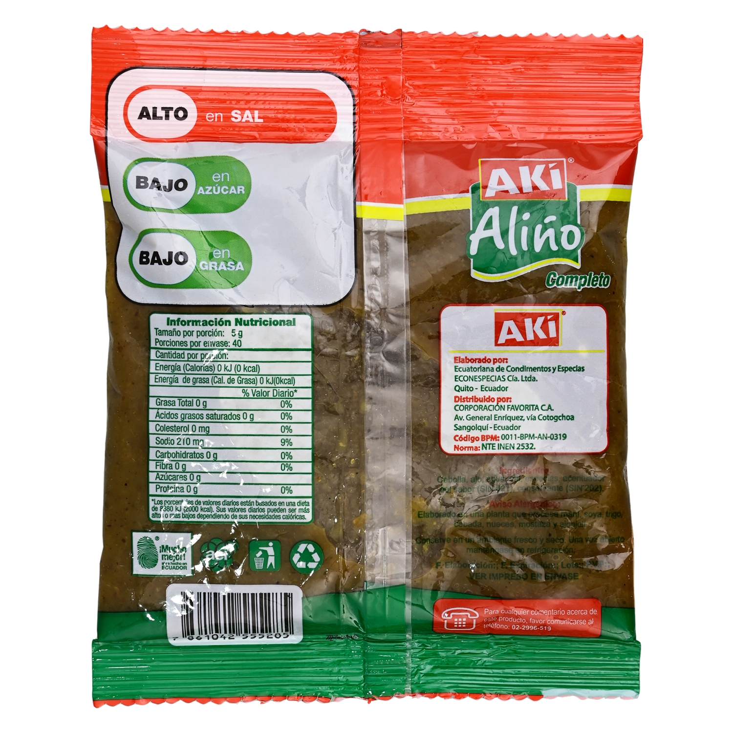 Aliño Completo AKÍ 200 G