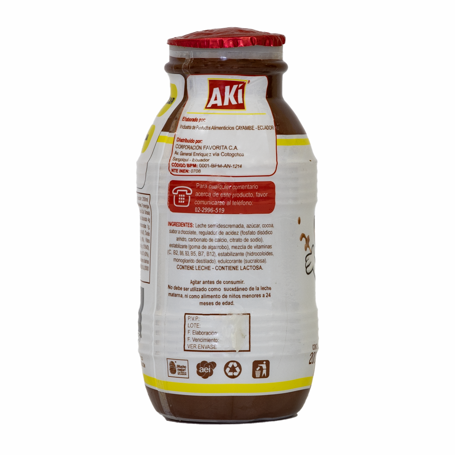Leche Saborizada De Chocolate AKÍ 200 Ml