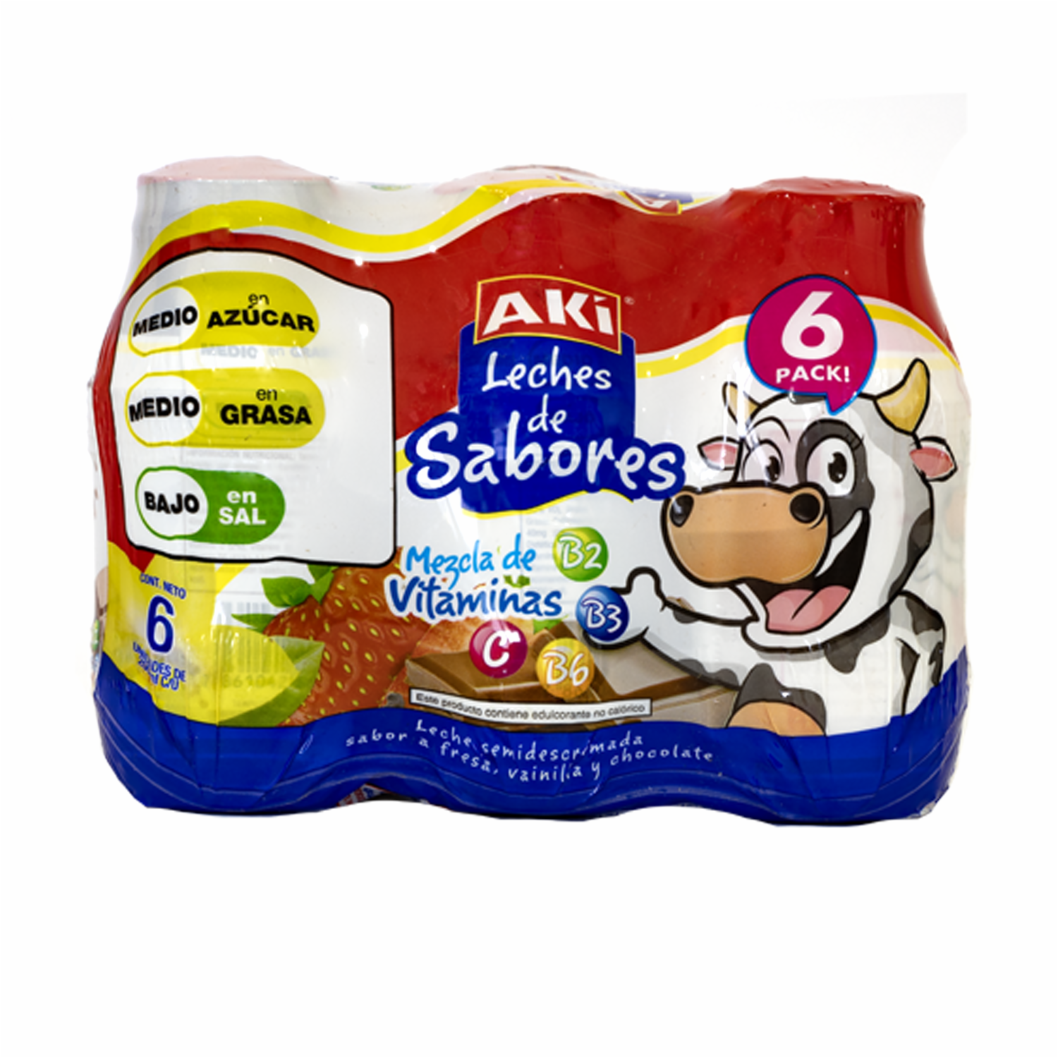 Leche Saborizada Surtida AKÍ 6 X 200 Ml