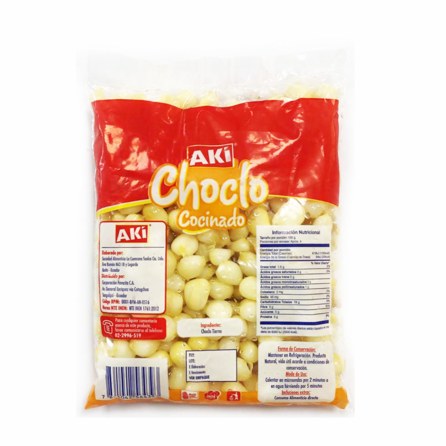 Choclo Cocinado En Grano AKÍ 350 G