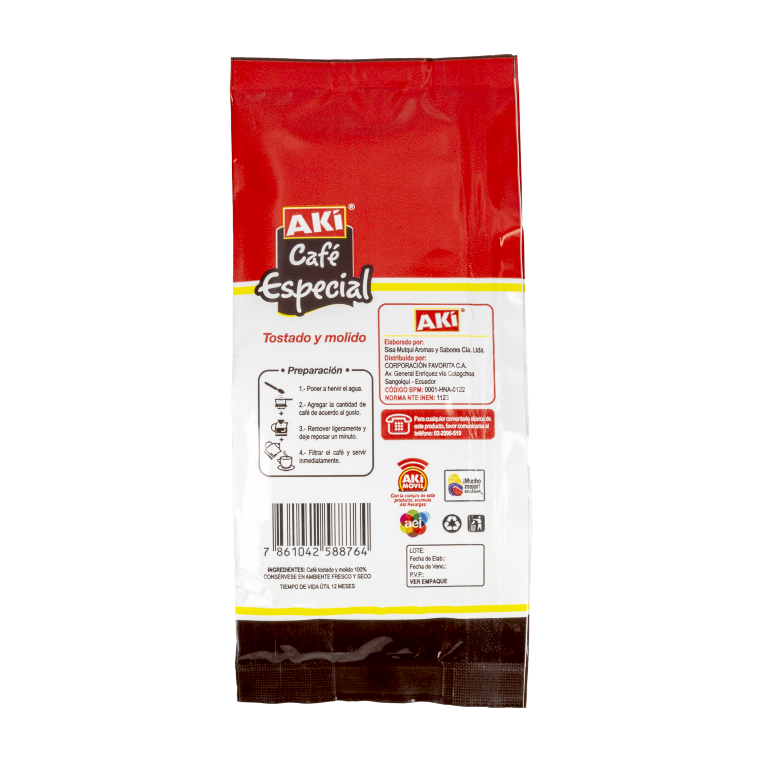 Café Tostado Y Molido Clásico AKÍ 200 G