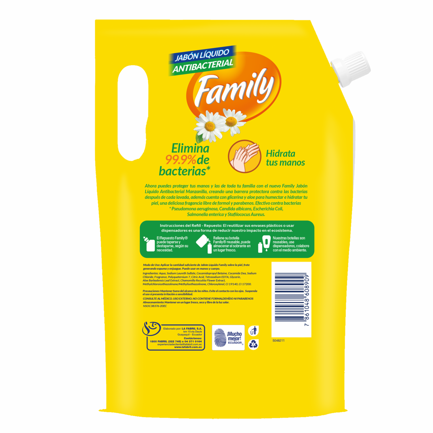 Jabón Líquido De Manzanilla FAMILY 1900 Ml